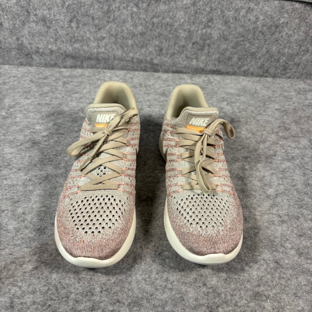 Nike LunarEpic Flyknit 2 Women's Running Shoes Sz 6 Light Tan Pink - Picture 2 of 10
